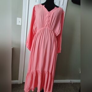 Elegant Pink Maxi Dress
